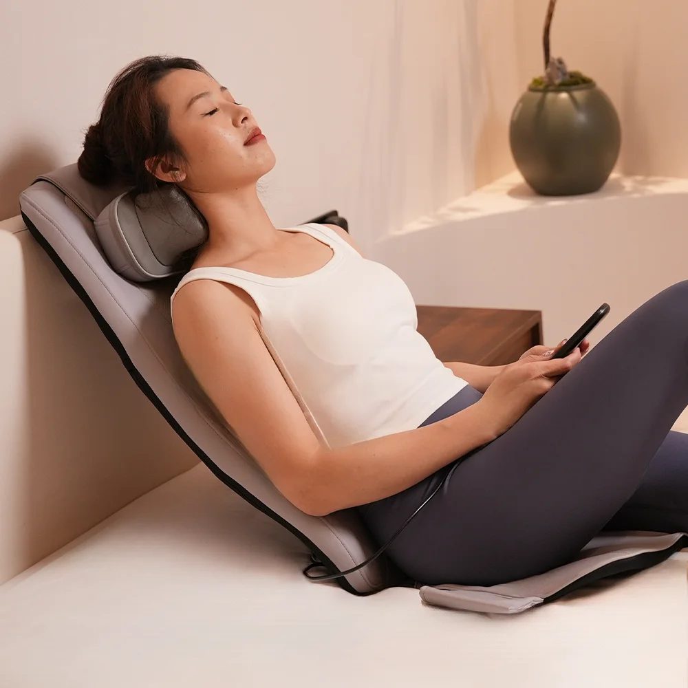 Portable Electric Shiatsu Neck and Back Massager Pain Relief with Soothing Heat