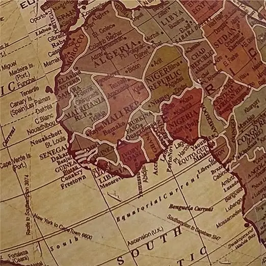 Античный шарик CALVIN handarrafts вращающийся с металлической дугой и круглой подставкой