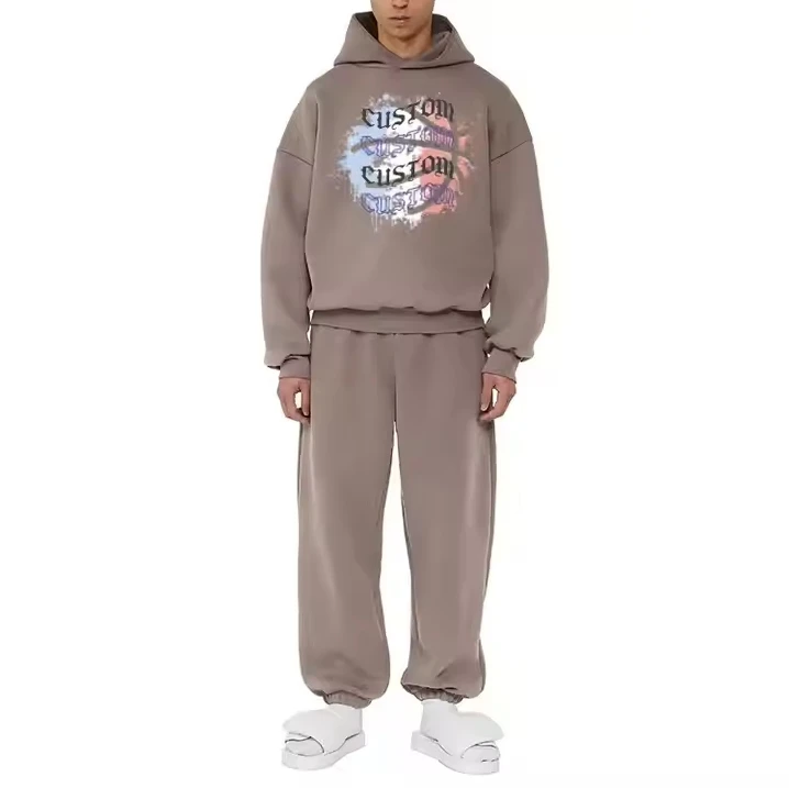 Custom Tech Fleece Tracksuit Two Piece Plain Sweatshirt Unisex Cotton Tracksuit Sweatpants and Hoodie Sets supplier