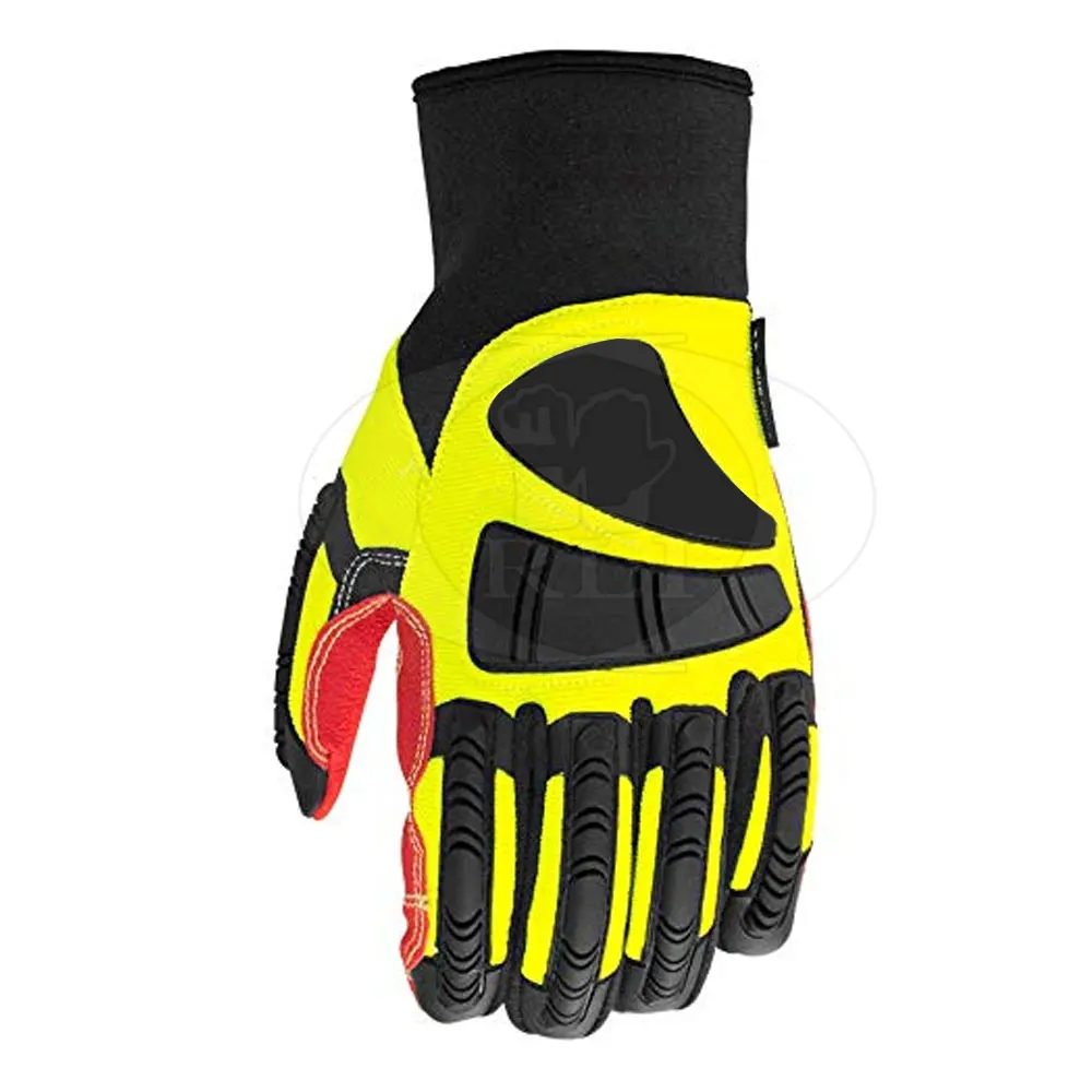 Seibertron HIGH-VIS Safety Gloves - Anti-Vibration Gel Grip For Oil & Gas Work