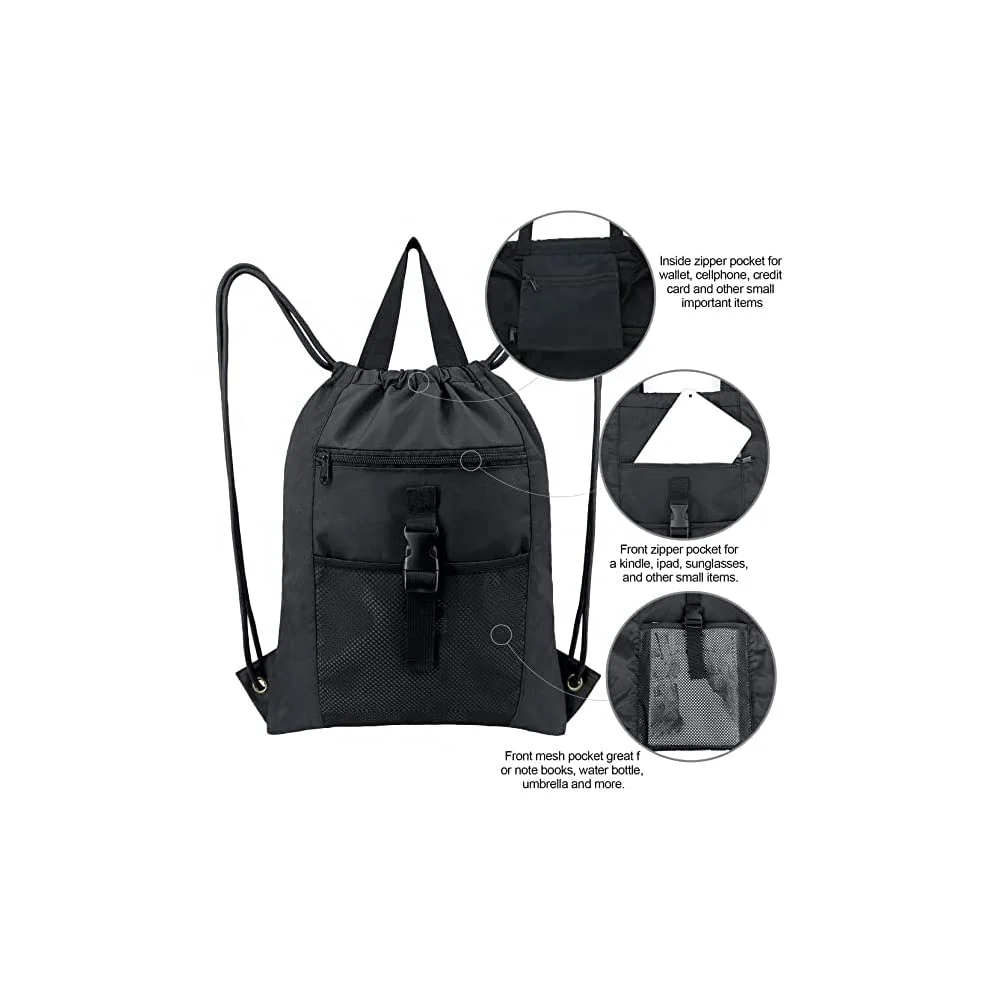 Custom Drawstring Backpack Bag Large Capacity Gym String Cinch Sack