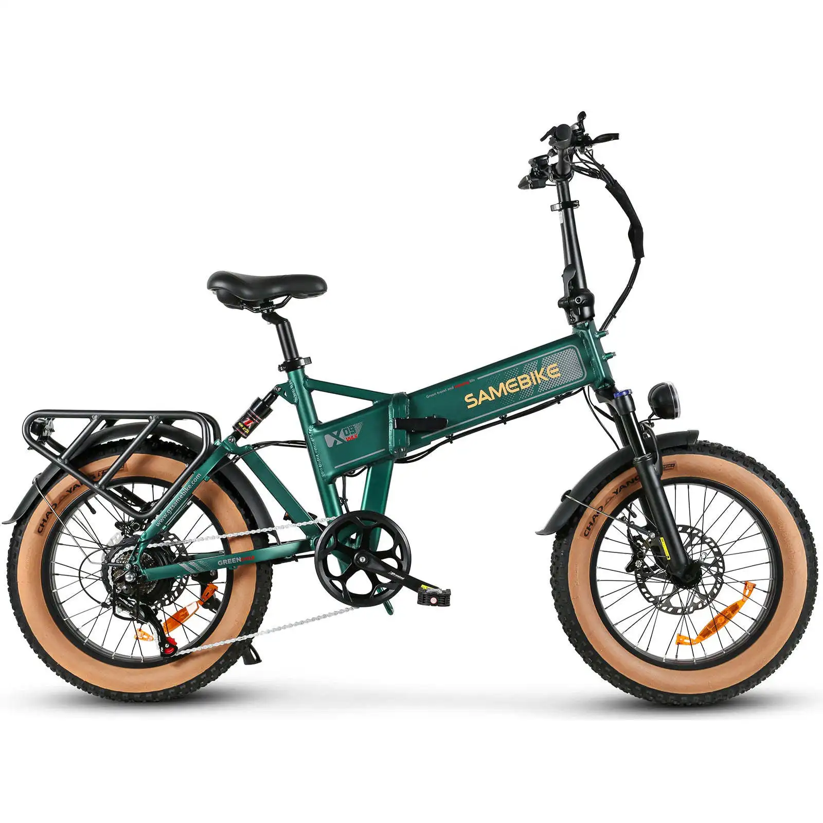 XWLX09-II 1000W Fat Tire Mountain E-Bike with 48v 15ah Battery Dual Suspension