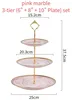 pink marble (6"+8"10" Plate) set