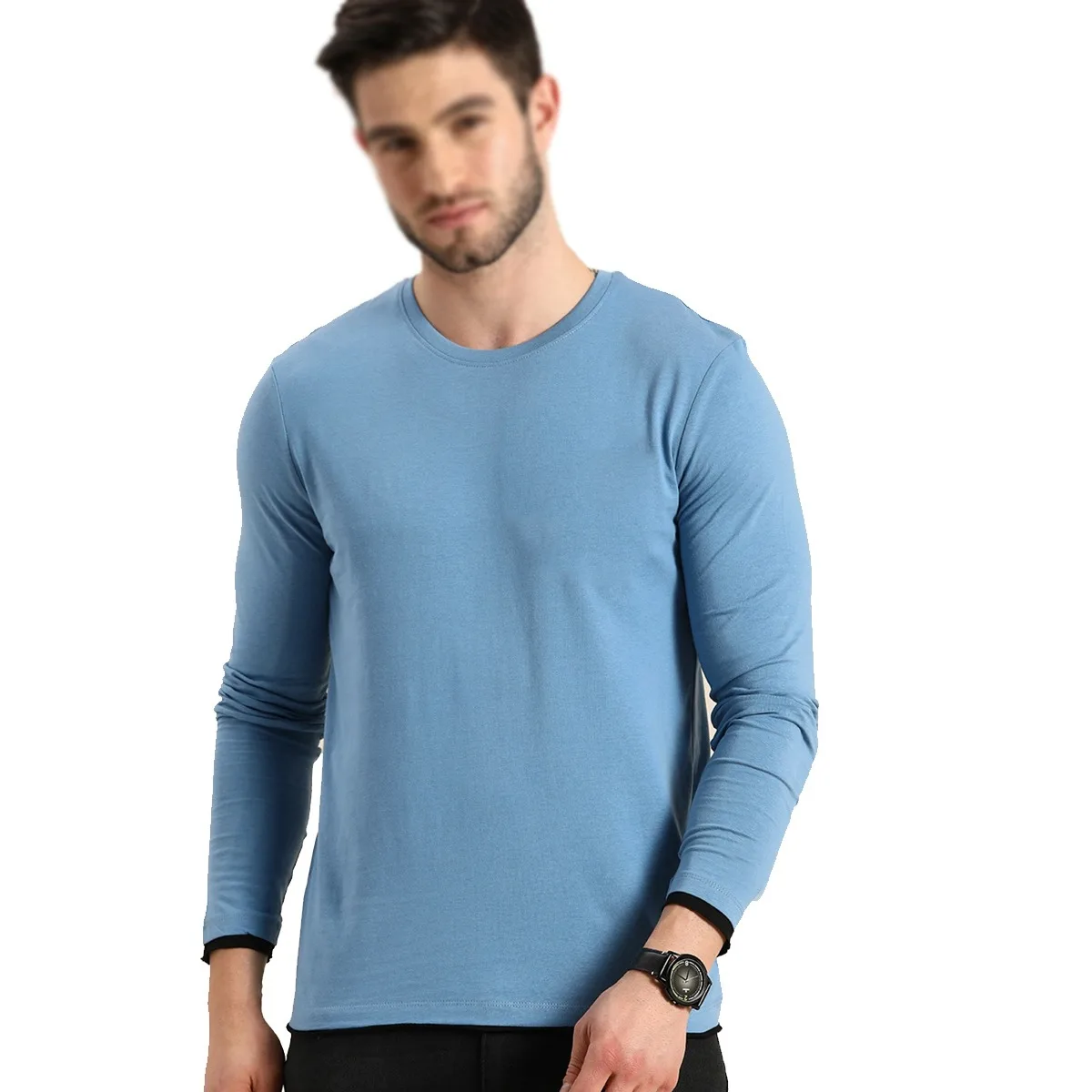 New Muscle Fit Men Long Sleeve T Shirt - Buy Gym Running Tshirt/long ...