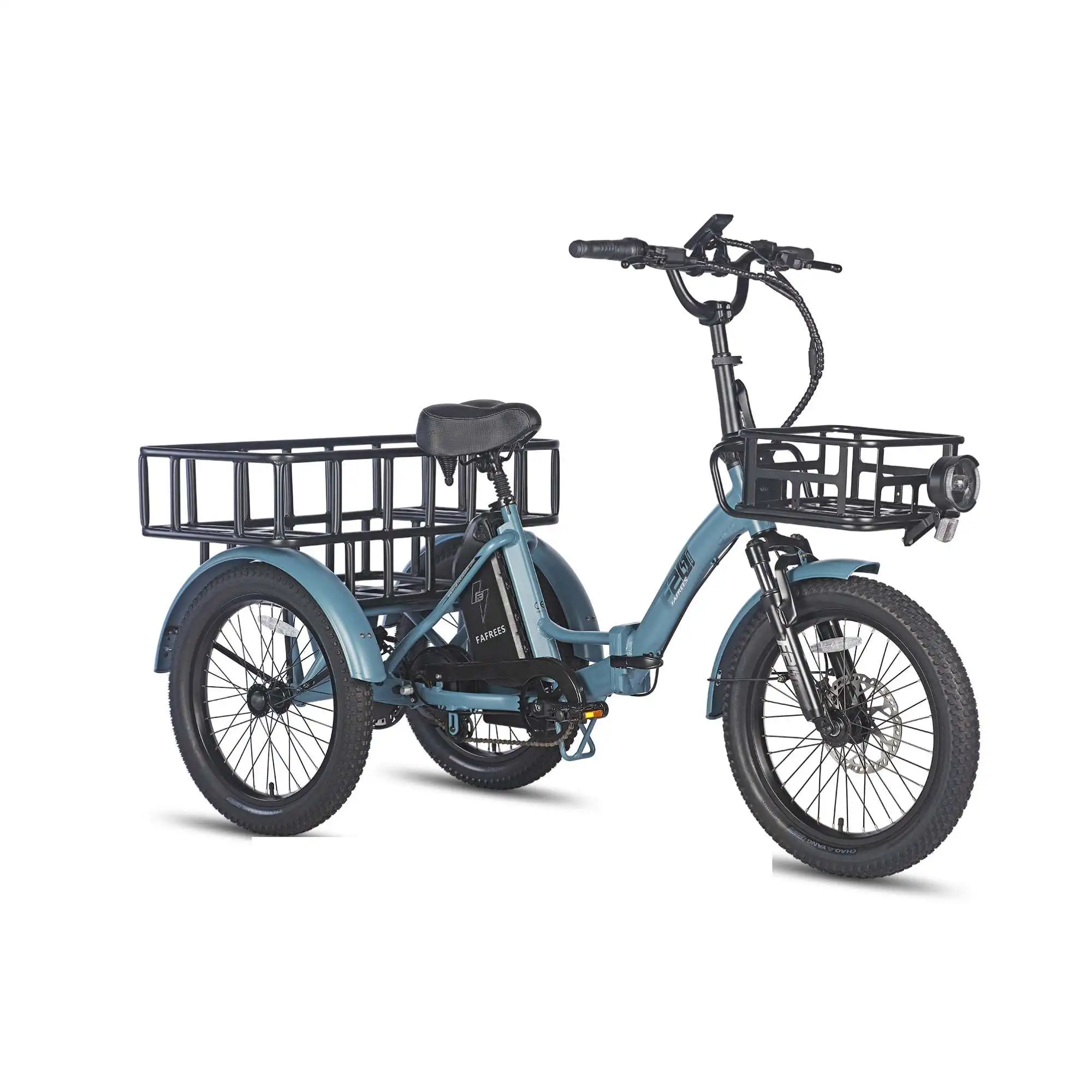 FAFREES F20 Mate 500W Motor Heavy Duty Ebike Electric Cargo Trike 180kg Capacity 110KM Range, Folding Design EU