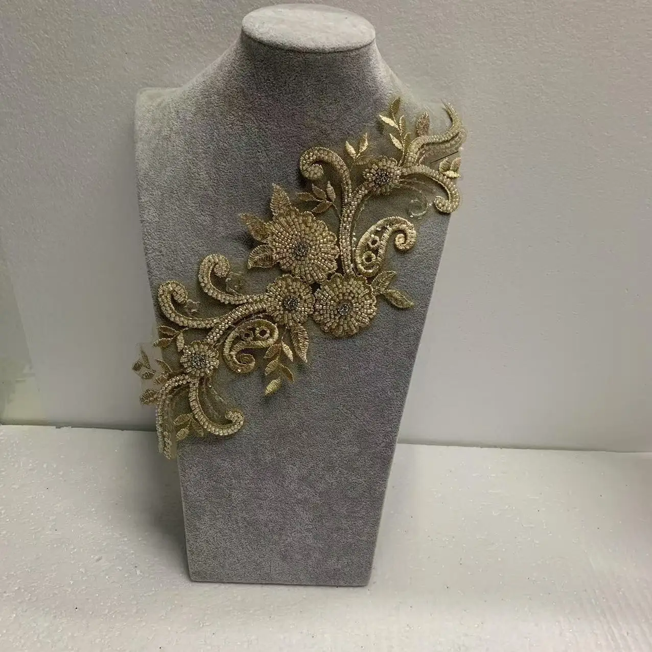 10 stuks kant organza borduurwerk zwarte parels bloemen applicatie patches applicatie patches om op te naaien, geborduurde knutselen en decoreren op kleding, gordijn, tafelkleed, tassen, sjaal