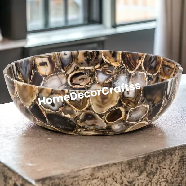 Quality Assured Agate Sink & Wash Basin with Natural Stone Latest Designed Handmade Agate Wash Basin for Home Uses
