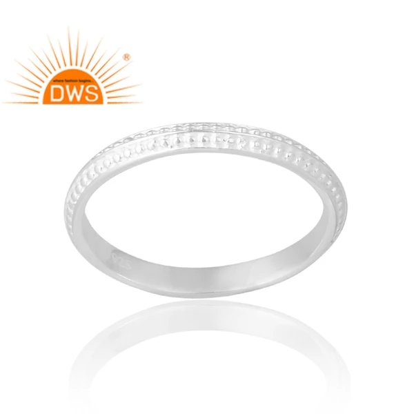 New Trending Silver Band Ring Custom Jewelry For Women Gift For Her