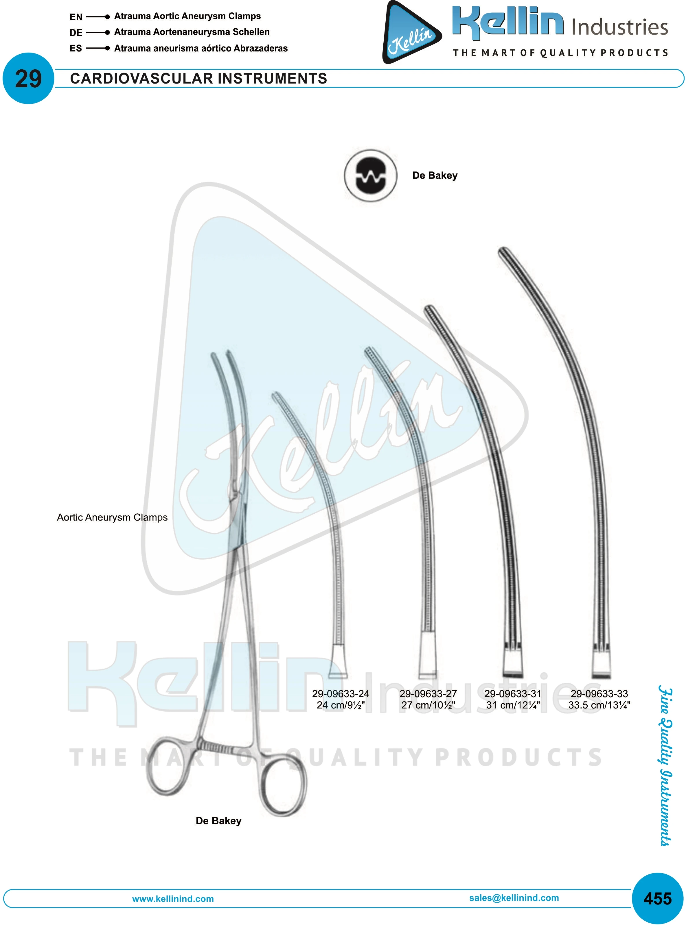 De Bakey Atrauma Aortic Aneurysm Clamps Debakey Atrauma Aortic Forceps