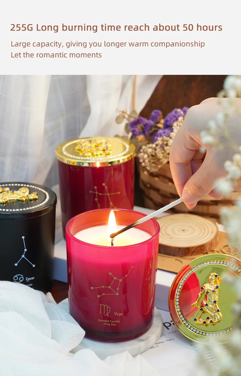 Handmade Scented Candle Luxury Home Decoration Custom Soy Wax Crystal