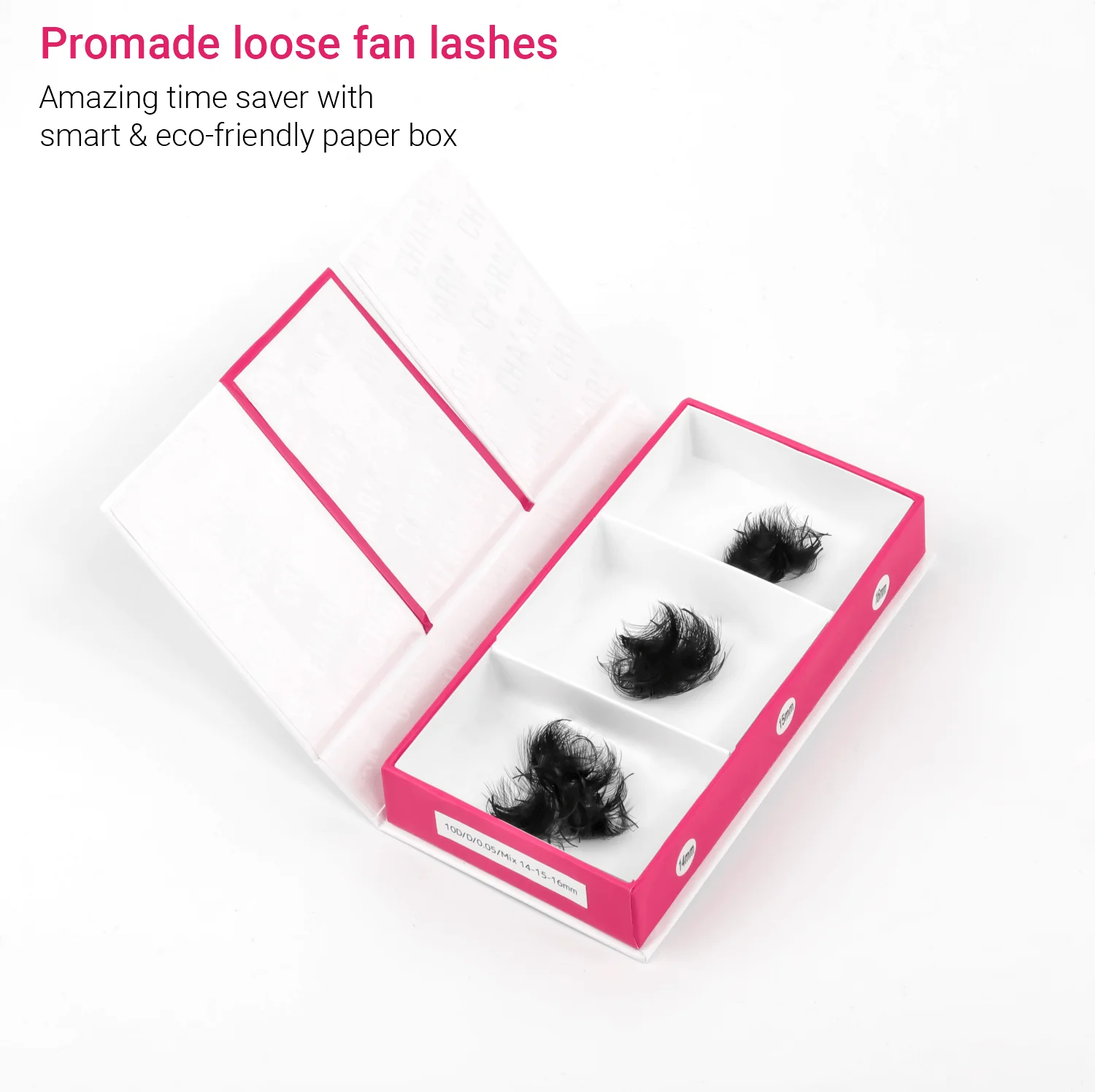 Pointy Base Colored Promade Lash Extension Fans Synthetic Fiber Lashes