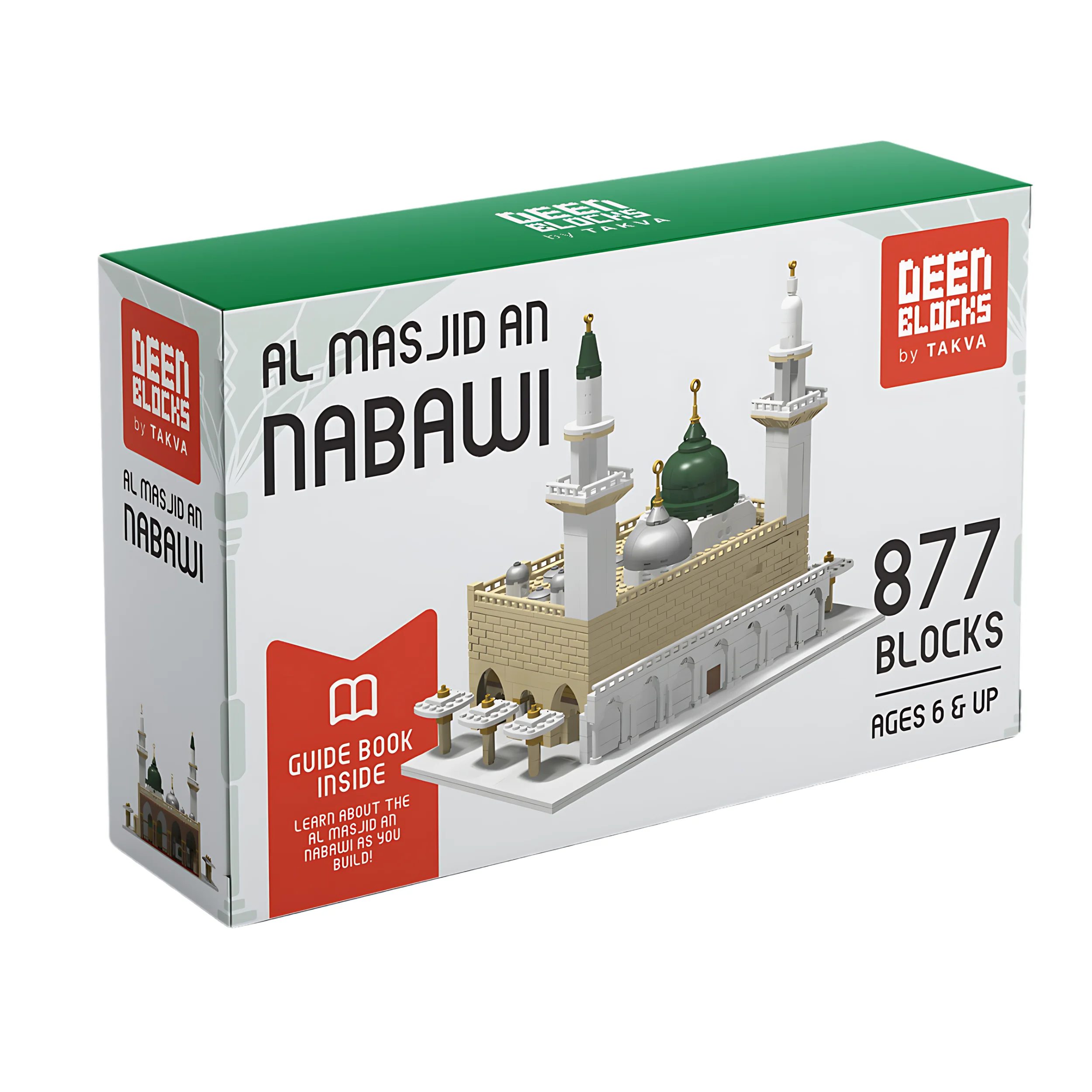 Islamic Mosque Building Blocks for Muslim Kids Gifts 877 Non-Toxic TAKVA DEENBLOCKS Masjid an Nabawi Educational Kid Islamic Toy