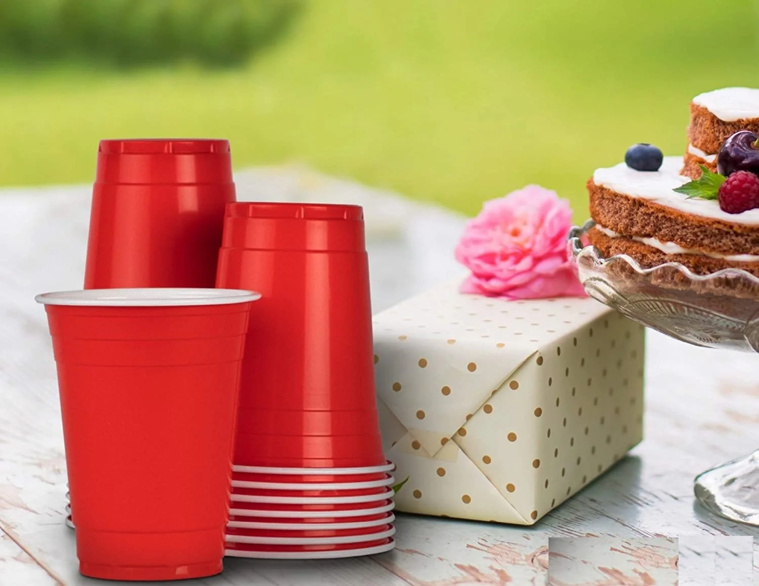 Disposable Party Plastic Cups 16 Oz Colorful Drinking Cups Beverage