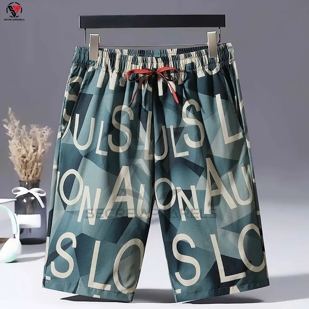 Breathable Men's Printed Shorts Casual Jogging Pants New Trendy Breathable Sweatpants Thin Style Loose Shorts607_voghion.com
