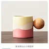 Tazza con Manico a Sfera Piccola Rosa Gradiente