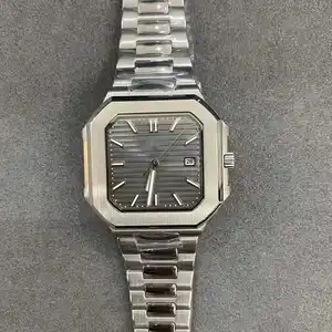 New High-quality Men's Mechanical Watch with Classic Elegant Green Dial Stainless Steel Strap Luxury Automatic Waterproof Watch