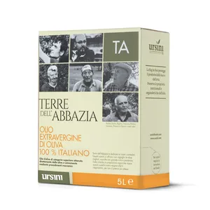 Italian Extra Virgin Olive Oil 100% Made in Italy TERRE DELL'ABBAZIA in Bag in Box 5L