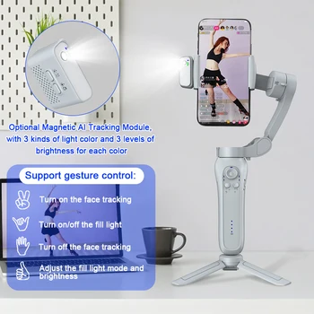 Factory Supply L7Bpro Handheld 3 Axis Anti-Shake Face Tracking Mobile Gimbal Stabilizer Desktop Tripod for Tiktok detail image
