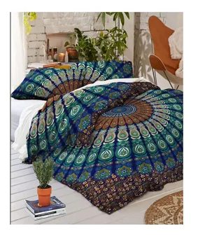 Lot De 5 Tapisseries Mandala Indiennes - Couvre-lit, Murale, Drap De Lit (240x215cm)