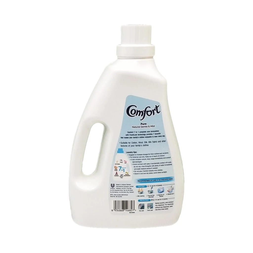 Comfort Dilute 7in1 Ui 4x2l Bottle Fabric Softener With Pure Fragrant