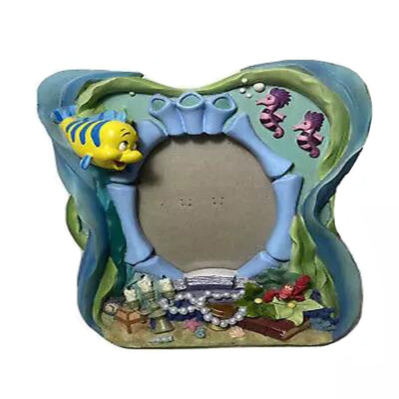 Mermaid Design Vertical Photo Frame with Resin Starfish and Shells