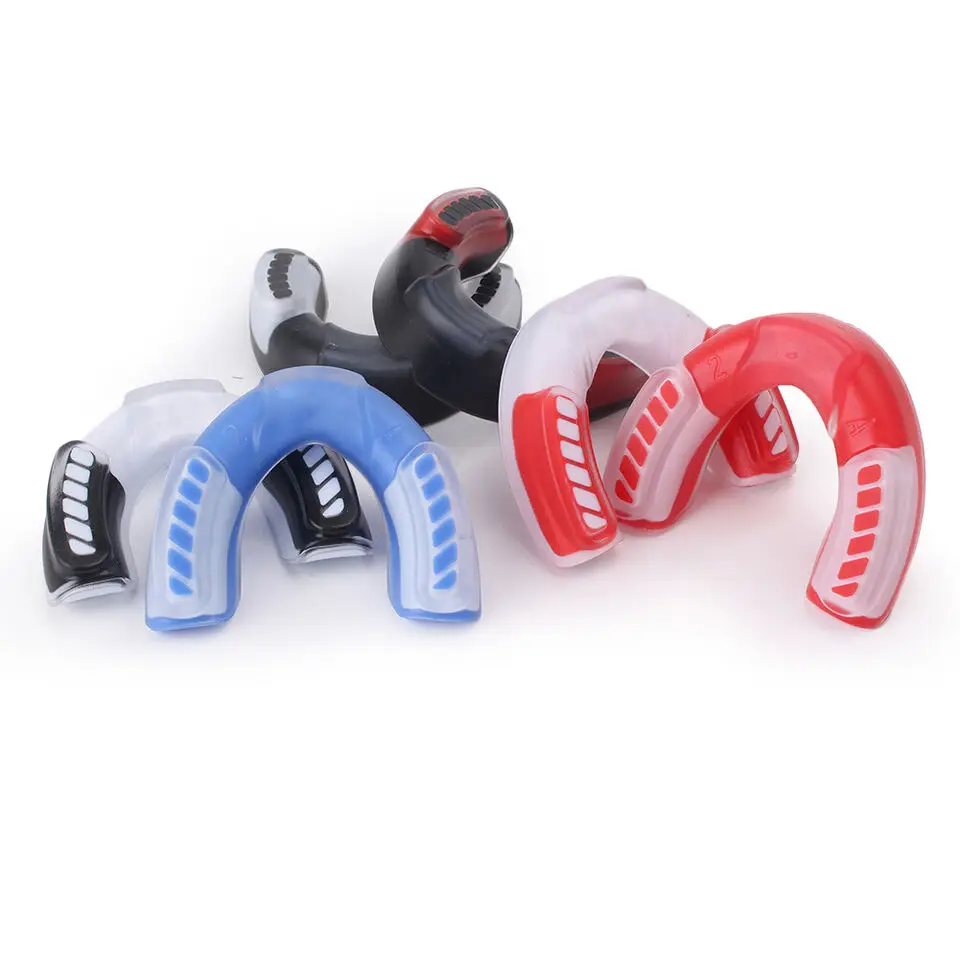 2x Bite Grinding Shield Teeth Protector Mouthguard For Rugby Football