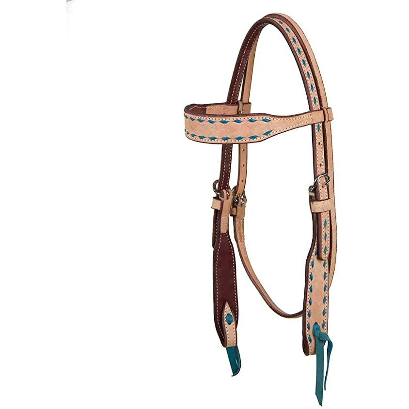 Hand-tooled Leather Western Saddle Headstall Equestrian Horse Riding ...