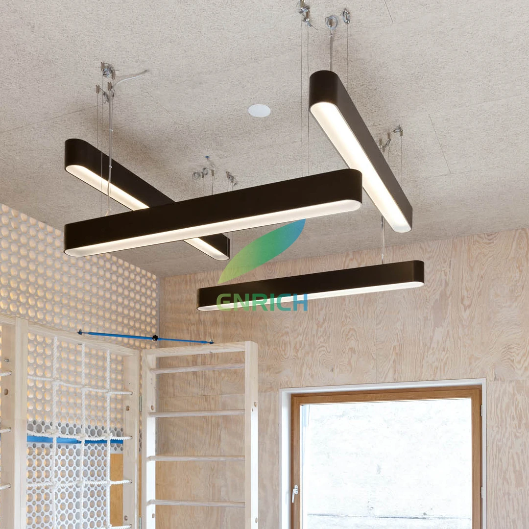 Round Corner Aluminium Profile LED Linear Light Flicker Free 3000K 4000K 6000K Office Lighting