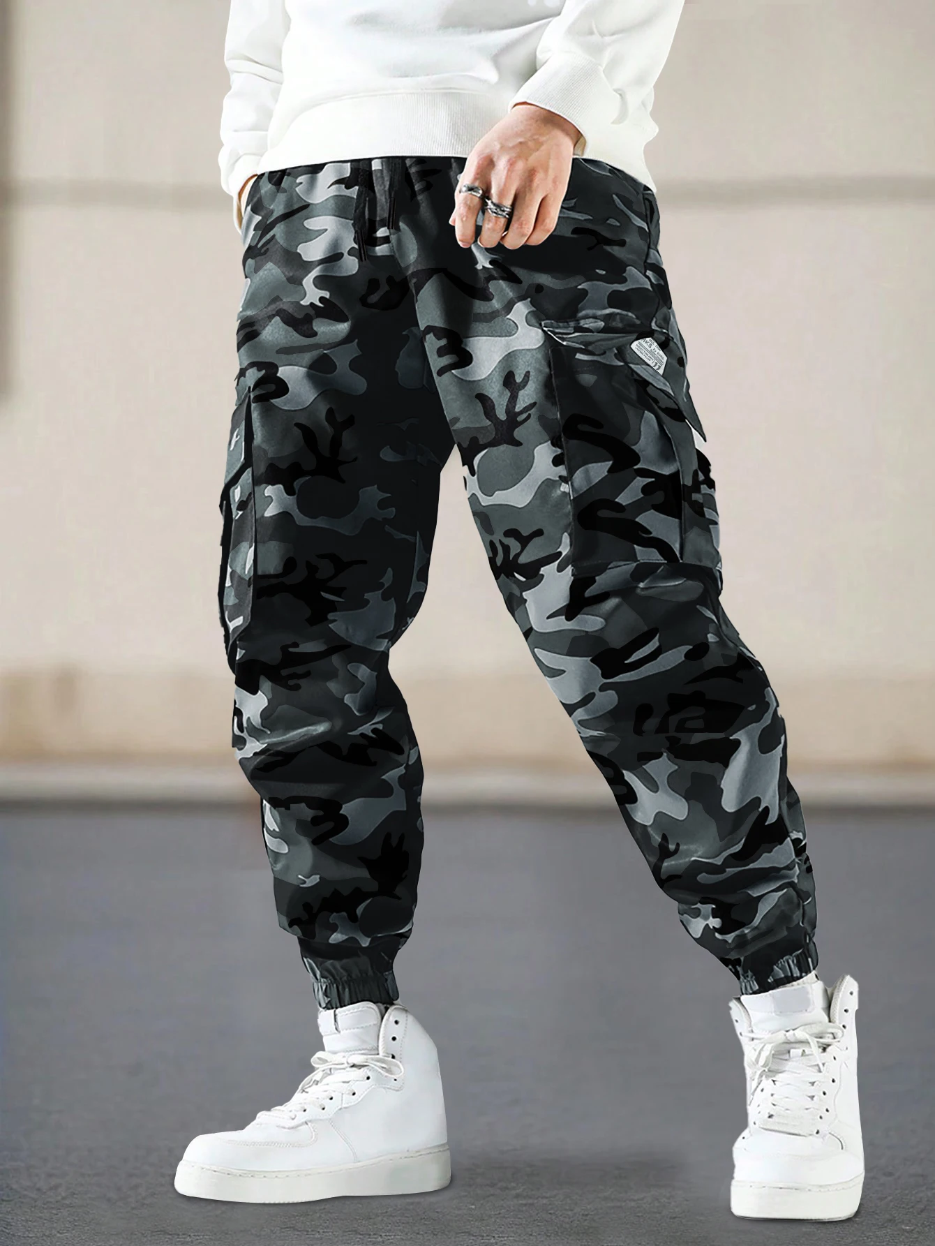 パンツ Studs Asymmetry Zipper Camo Cargo Pants Studs Asymmetry Zipper Camo Cargo Pants Cargo Pants Men Camo