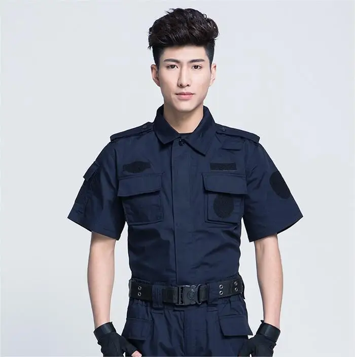 Cheap Price Security Guard Uniform Black Guardia Seguridad Uniforme Uniform With Badge Hat Epaulet