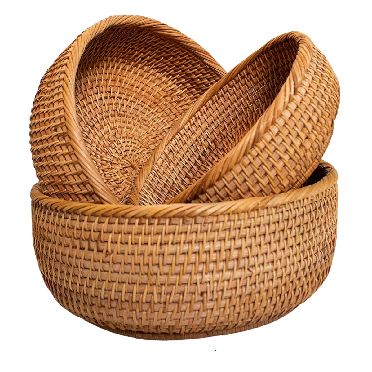 Top Shopping Rattan Bread Baskets,Natural Handmade Woven Fruit Baskets