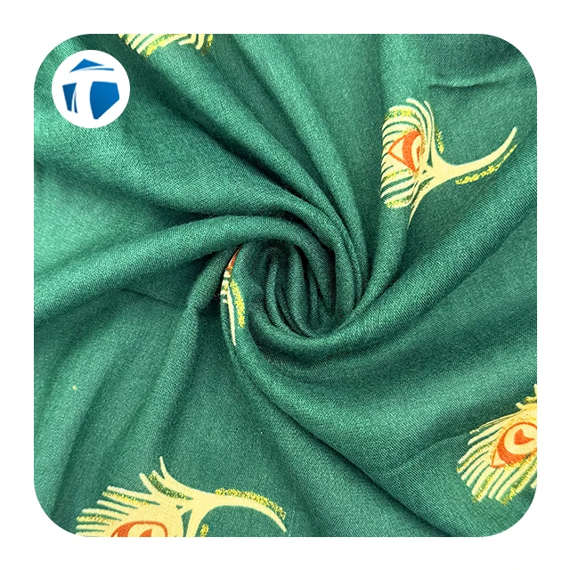 Новый дизайн золотой шелковой ткани с принтом 100% вискоза 45*45 110*80 100 г/м2 шелковая ткань для платья