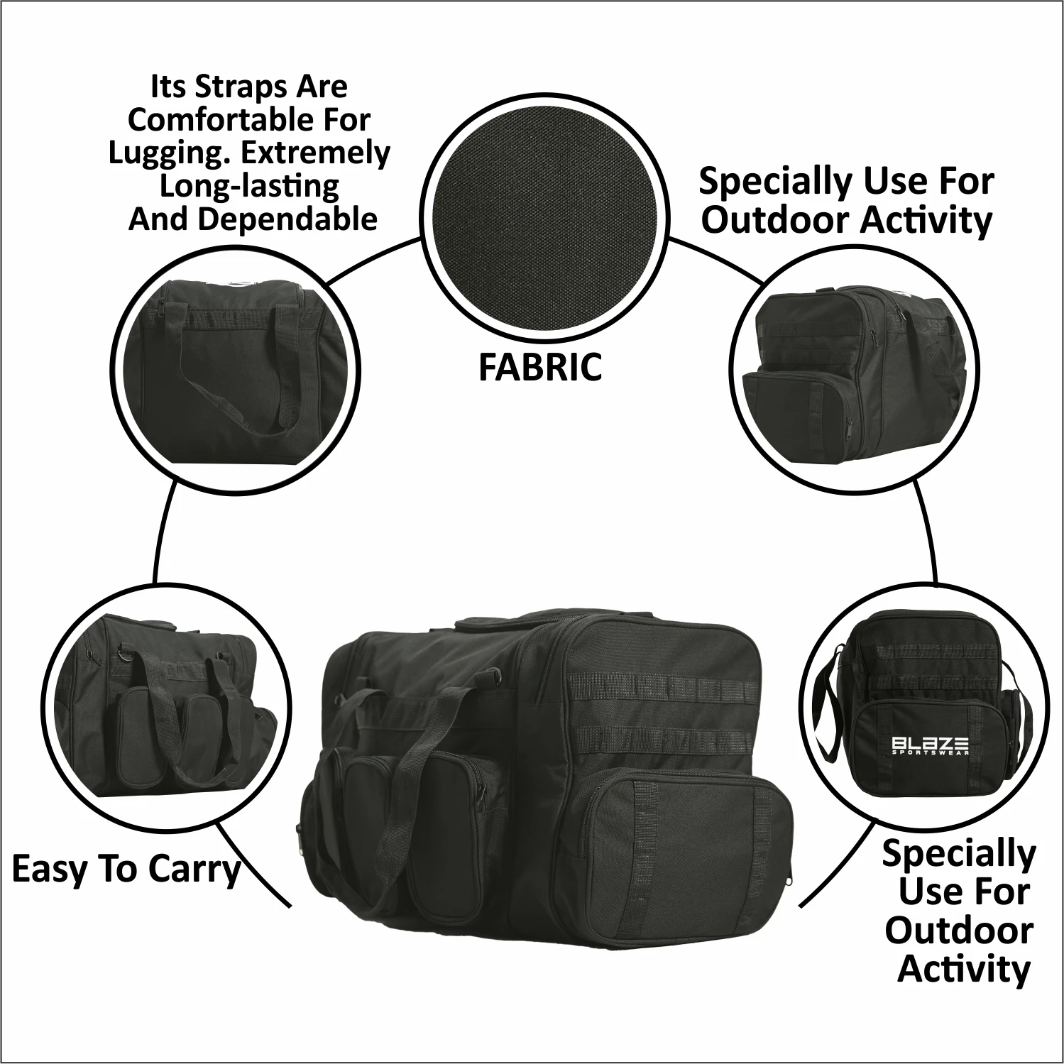 Customizable Sublimation Gym Bag with Muti Compartment 100% Polyester Cordura PVC for Unisex