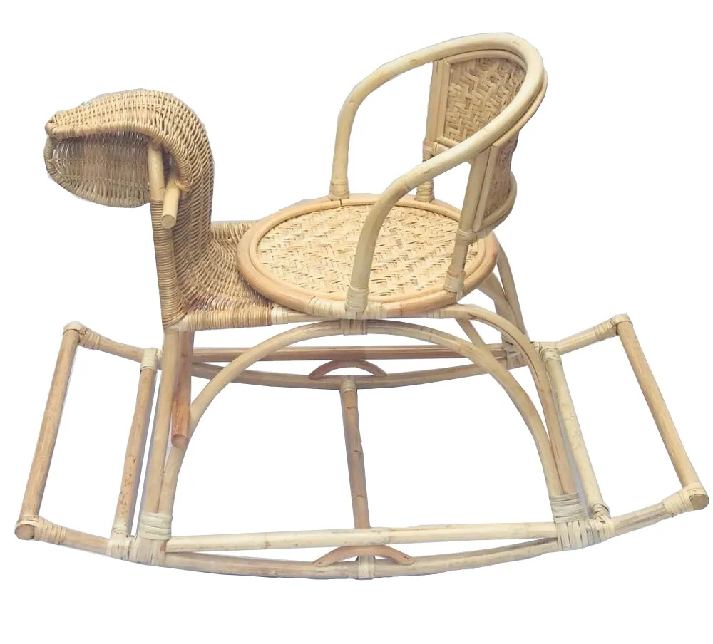 The Inside Project Rattan Rocking Horse For Babies And Todler