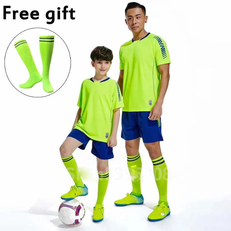 Personalized Men Football Soccer Uniforms Kids Jersey Adult ...