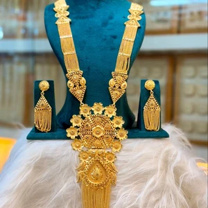 Classic Vintage 24K Gold Plated Diamond Copper Material Jewelry Set Includes Necklace Earrings Brooches Combs-Gift