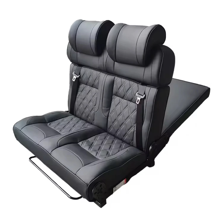 Luxury Custom Comfortable Leather Car Seat VIP Van 3-Fold Changeover Bed  Seat for RV MPV SUV Motorhome Vito Modified Car Seats