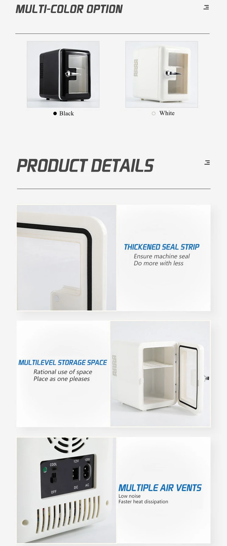 Wholesale Skincare Refrigerator Mini Fridge Logo Luxury Black Beauty Makeup 4l Travel Fridge For