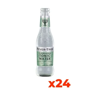 Fever-Tree Premium Elderflower Tonic Water 20cl X 24-Floral Notes Cocktail Mixer