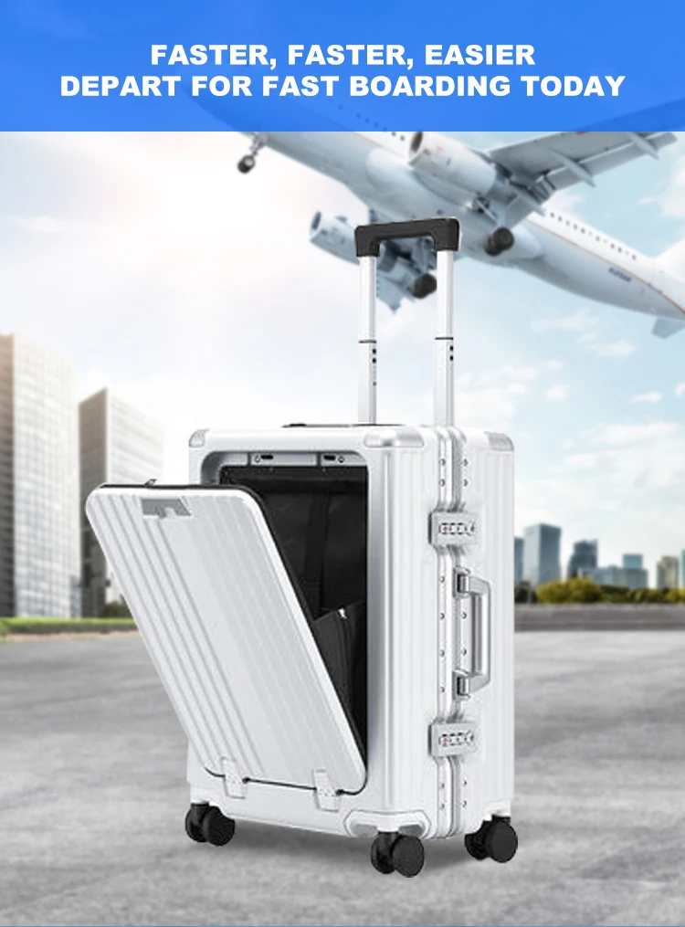 Multifunctional Travel Light Usb Business Trolley Case Universal Wheel