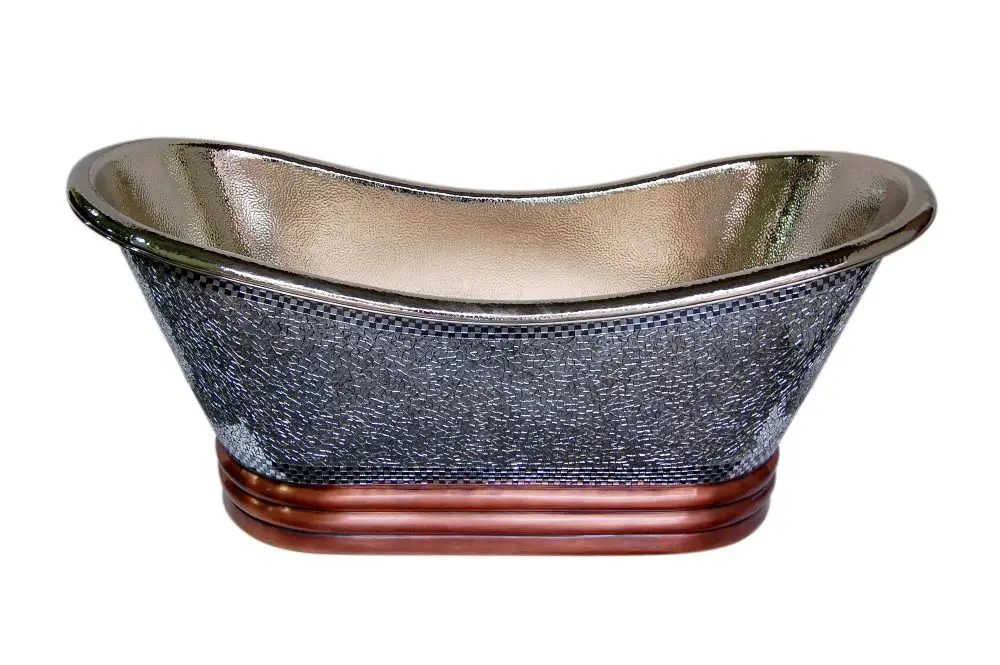 Mosaic Nickel Copper Bathtub Luxury Modern Design Suitable For Hotel