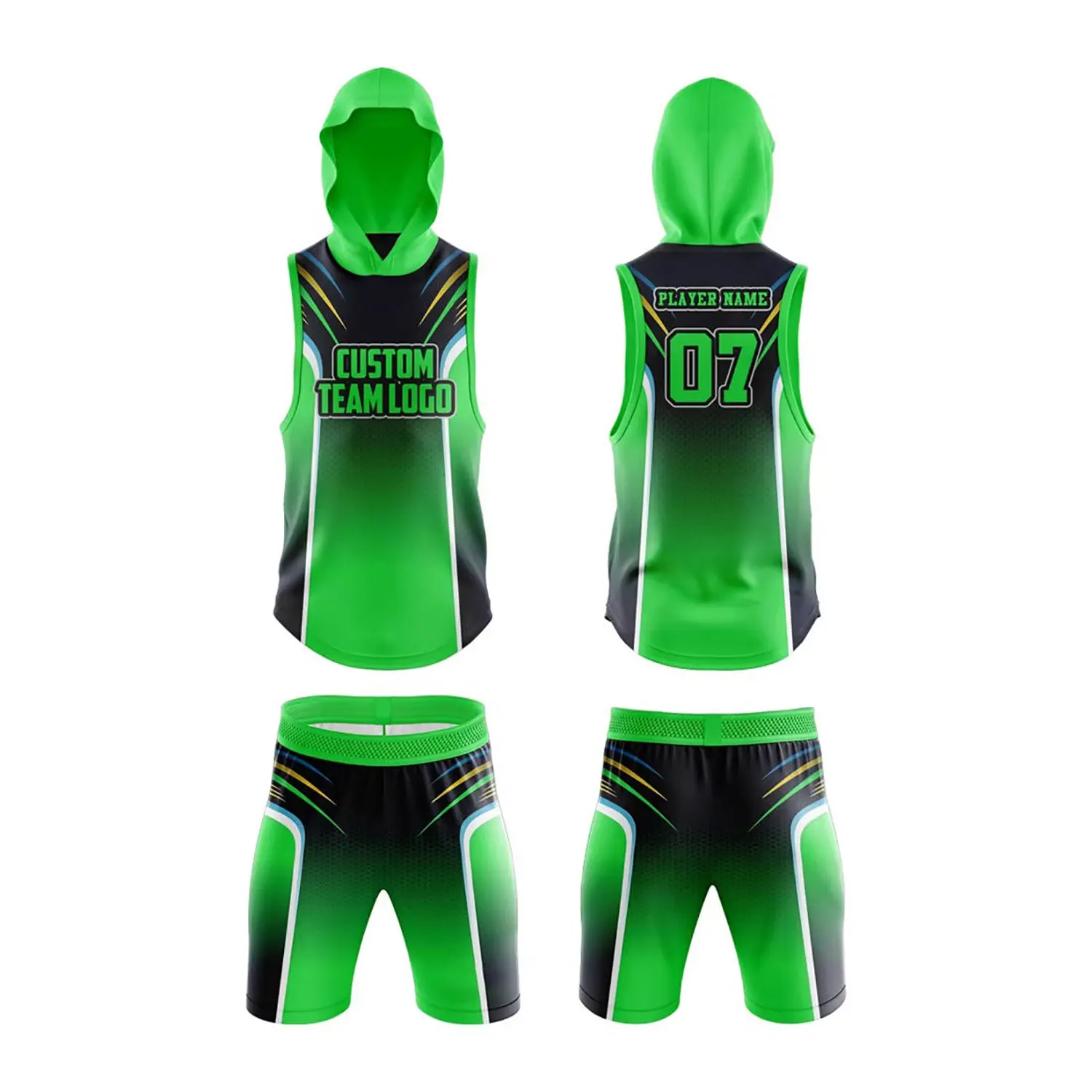 ユニフォーム　Freemabtle Dockers Custom Flag Football 7v7 Compression Hooded Jerseys for