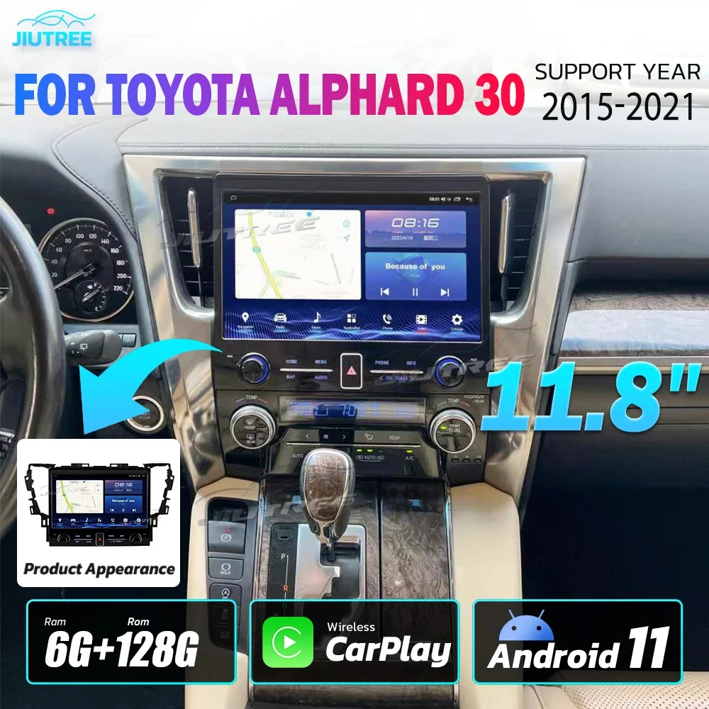 11.8 Inch For Toyota Alphard 30 2015-2021 Car Multimedia Player Gps ...