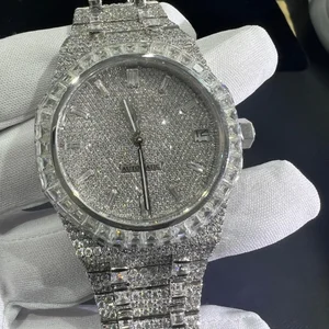 Upgrade Your Style With Stunning Stainless Steel Watch Fully Iced Out Crafted With Lab Grown Diamonds With VVS Clarity