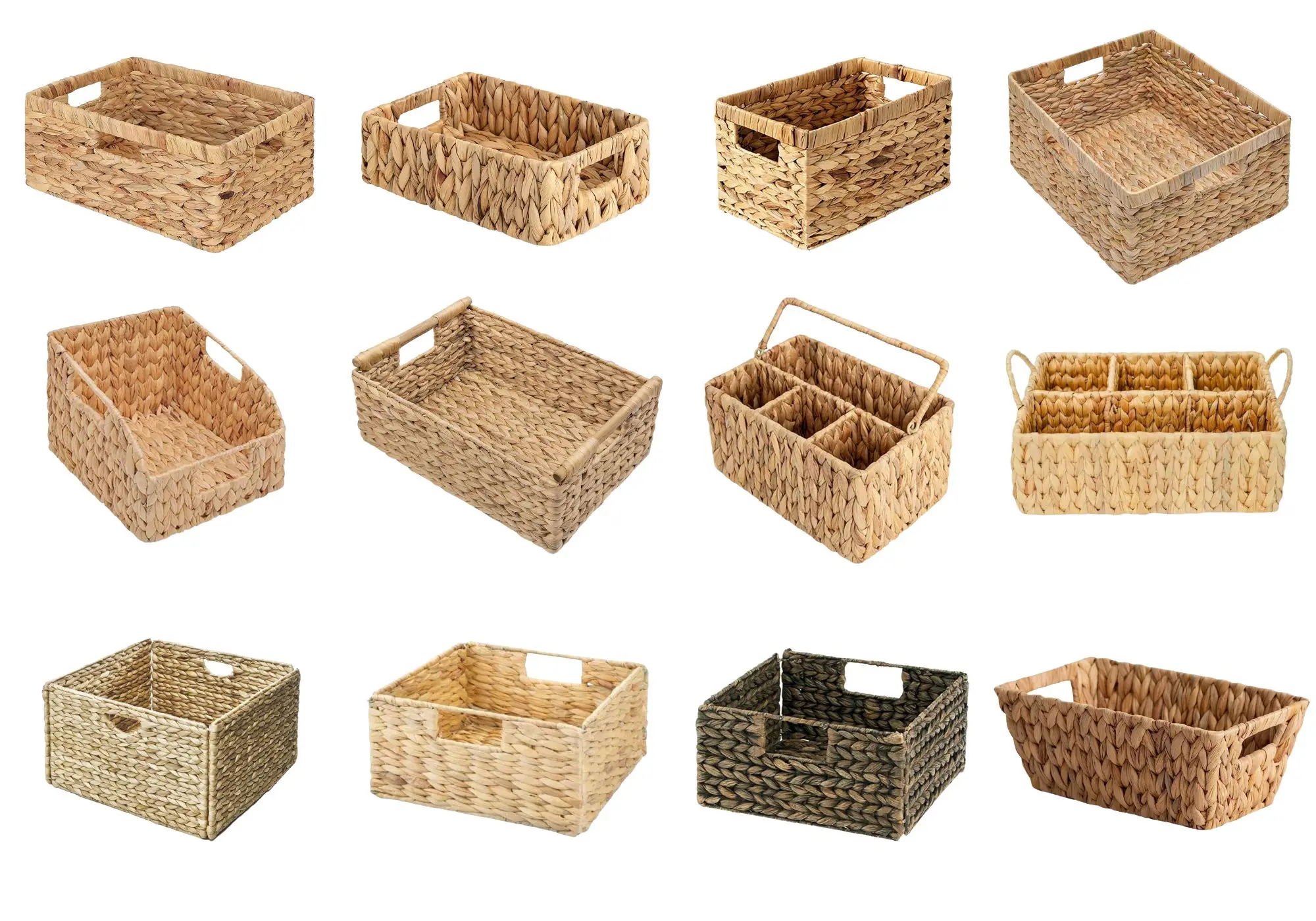 Best Selling Large Storage Baskets With Wooden Handles Hyacinth ...