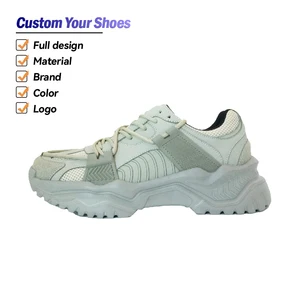 OEM ODM Custom Sporty Women's Chunky Sneakers Mesh Lining Low MOQ for Casual Running Shoes for Spring