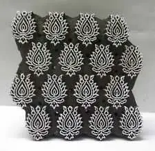 Wooden Printing Hand Block for Poplin Fabric Batik Woven Pattern for Home Decor Pillow Kids' Activewear
