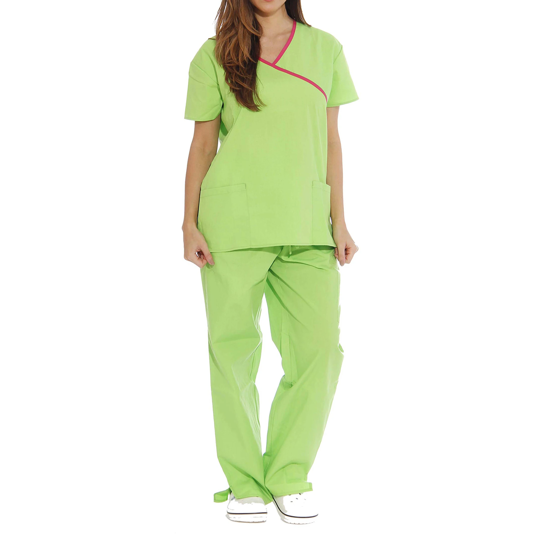 Hospital Uniforms Medical Scrubs Short Sleeve Easy To Move Scrubs Suit