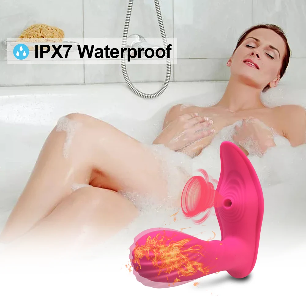 Hot Selling 2 in 1 Clitoral Sucking and Vaginal Dildo Vibrator Available in  Bathtub for Women