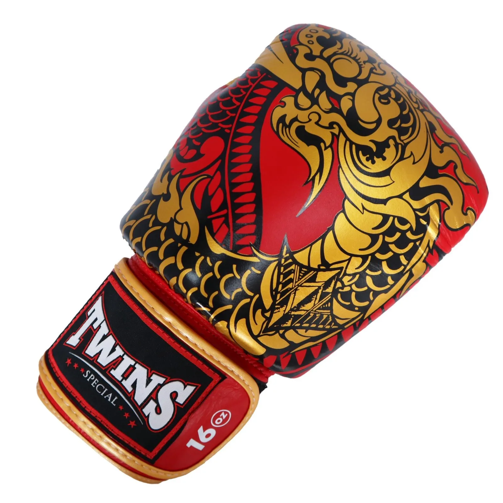 Best Selling 2024 Twins Boxing Gloves Red & Gold Dragon Customized With ...